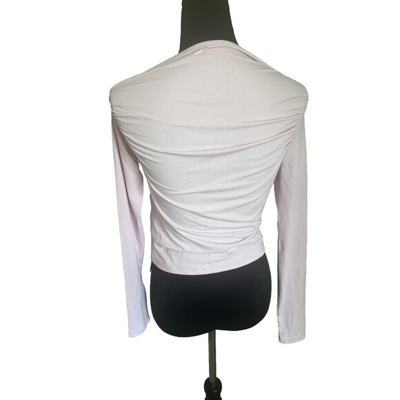 Light Pink Off-Shoulder Long Sleeve Top By Halara XS - Picture 3 of 12